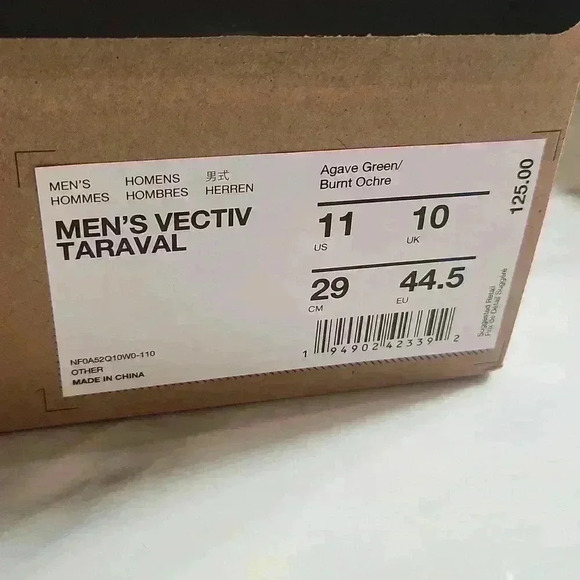 THE NORTH FACE Mens Vectiv Taraval size 11 burnt Ochre /Agave Green - Picture 10 of 12